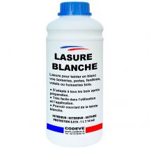 Lasure Blanche - 1 L - Codeve Bois - Blanche De Décoration Pour Un Volet, Fenêtre, Porte Ou Bardage Bois. - Bricoman