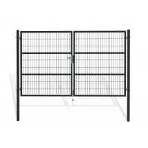 Portail Grillage Rigide Razo 300x180cm Gris - Bricoman