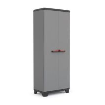 Armoire À Balais Verrouillable Avec 2 Portes Et 3 Étagères Réglables Basic Stilo Keter - Bricoman