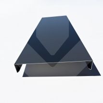 Couvertines D'Acrotères Plates - Gamme 200 - Aluminium Prélaqué 15/10, Couleur - 9005s, Longueur - 3000mm - Bricoman