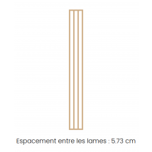 Cloison Bois Claustra Chene - Lames Droites - H254cm X L30cm X P7cm - Bricoman