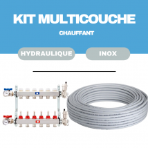 Kit Plancher Chauffant Hydraulique 70 M² Collecteur Inox - Tube Multicouche - Bricoman