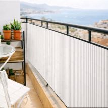 Canisse Pvc "plasticane Single Face" Blanche - 85 % Occultant - 1,50 X 3 M - Bricoman