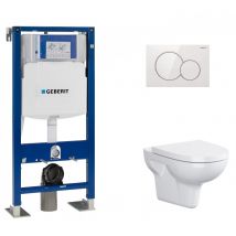 Pack Wc Geberit Up320 + Cuvette Sans Bride Velvet+ Plaque Sigma Blanche - Bricoman