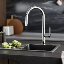 Cecipa Max Chrome Mitigeur Cuisine Avec Douchette Extractible Robinet Cuisine 360 Rotatif Avec 2 Modes De Sortie D'Eau - Bricoman