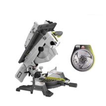 Pack Ryobi Scie Sur Table Et Onglet Électrique 1800w 254mm Rtms1800-g - Lame Carbure Pour Scies À Coupe D'Onglet 254mm Sb254t48a1 - Bricoman