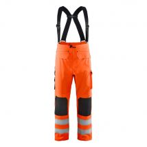Pantalon De Pluie À Bretelles Haute Visibilité Blaklader Niveau 3 Orange Fluo L - Bricoman
