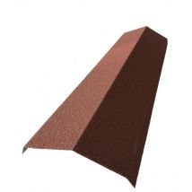 Faîtière 920 Mm Pour Panneau Tuile Facile En Acier Galvanisé Aspect Granulé Minéral Brun Rouge Mat, L : 920 Mm - Bricoman