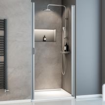 Schulte Porte De Douche Pivotante, 60x180 Cm, Montage Réversible, Verre 5 Mm, Transparent, Profilé Alu-argenté, Sunny, Produit Sur Mesure - Bricoman