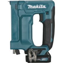 Agrafeuse 12 V Cxt Li-ion 2 Ah 7 / 10 Mm Makita - 2 Batteries, Chargeur, Coffret - St113dsaj - Bricoman