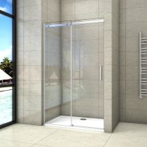 Aica Porte De Douche 160x195cm Coulissante En Niche En 8mm Verre Anticalcaire - Bricoman