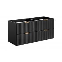 Meuble De Salle De Bain Suspendu Sous Double Vasque Adel Noir 120 Cm - Bricoman