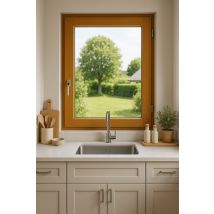 Fenetre Bois 1 Vantail H95 X L60 Tirant Droite Cotes Tableau Gd Menuiseries - Bricoman