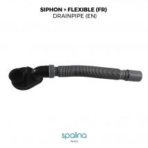 Accessoire Siphon Extra Plat + Flexible 80 X8,94 X6,53 Cm, By Spalina - Bricoman