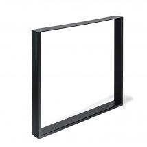 Pied De Meuble Carré | Style Fonctionnel | Fabriqué En Acier | Finition Poro Noir | | Dimensions 780*80*712 Mm | Hauteur : 71,2 Cm | Installation - 