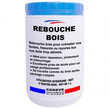 Rebouche Bois - 1 L - Codeve Bois - Incolore - Pour Le Rebouchage De Vos Petits Trous, Rayures Ou Éraflures De Surface. - Bricoman