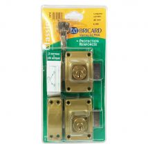 Double Verrou De Securité 2 Verrous Pour Porte Cylindre 45 Mm 4 Clés Bricard - Bricoman