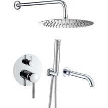 Valaz Douche De Bain Murale Chromée Série Jucar - 20 Cm - Bricoman