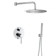 Valaz Douchette Murale Ronde Chromée À Encastrer - Série Jucar - 25 Cm - Bricoman