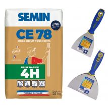 Enduit Pour Réaliser Les Joints De Plaques De Plâtre Ce 78 Rapide Semin - Intérieur - Sac De 25 Kg Et 2 Couteaux À Enduire 10 Cm Et 15 Cm - Bricoman