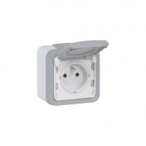 Prise Étanche Plexo Legrand 2p+t 16a 250v Ip55 Saillie Réf 055872 - Bricoman