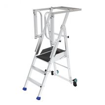 Pirl Pliant Portillon Saloon 3 Marches - Hauteur Max. Travail 2.75m - Pirl3rm-ps - Bricoman