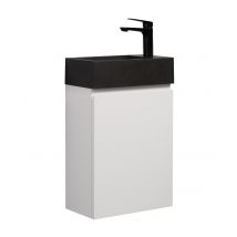 Meuble Lave-mains Angela 40 X 22 Cm Blanc, Noir Lavabo - Armoire De Rangement Meuble Lavabo Evier Meubles - Bricoman