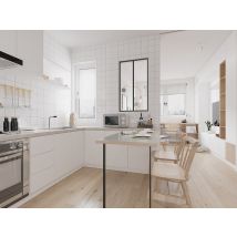 Verrière Atelier En Aluminium Thermolaqué - 60x105 Cm - Noir - Bayview - Bricoman