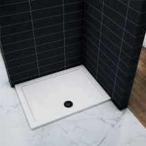 Receveur De Douche À L'Italienne H.3cm - Rectangulaire - 90x70cm - Blanc Et Extra Plat - Résine - Bricoman
