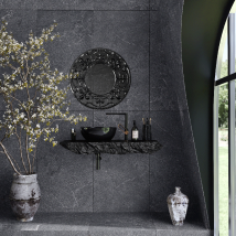 Carrelage Sol / Mur Effet Marbre Gris Salus Anthracite L.60 X L.120 Cm Mat Limcaro - Bricoman