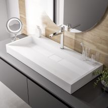 Bernstein - Vasque Moderne Suspendue 60x37x15cm En Marbre Coulé Avec Trous Prépercés - Bs6001 - Bricoman