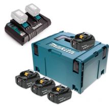 Pack Énergie 18 V Li-ion (4x4,0 Ah) Avec Chargeur Double Dans Makpac - Makita 197503-4 - Bricoman