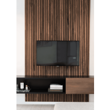 Panneau Mural : Maestro Latt (pack De 2) Bois Foncé / Fond Noir 1,25m - Bricoman