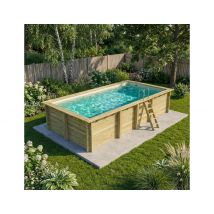 Piscine Hors Sol En Bois Aqua 7 X 3.75 - H.1.45 M, Sable, Fixations À Visser - Bas7308ospl3 - Altanka - Bricoman