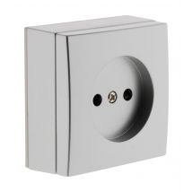 Prise 2p 10a En Saillie - Chrome - Zenitech - Bricoman