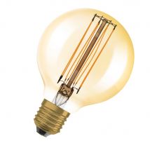 Ampoule Led Dimmable Osram, Édition Vintage, Remplacement De 40 Watts, E27, G80, 2200 Kelvin, Lumière Confortable Chaude, Verre Transparent, Pack - 