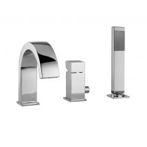 Mitigeur De Baignoire Paffoni Rubinetterie Level Lec040 - Chromé - Avec Set De Douche - Bricoman