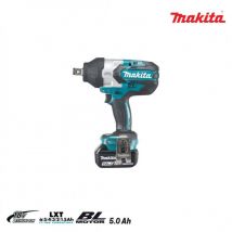 Boulonneuse À Chocs Brushless Makita 18v - 2 Batteries Bl1850b 5.0ah - 1 Chargeur Rapide Dc18rc Dtw1001rtj - Bricoman