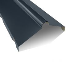 Pack De 2 Demi-faîtière À Boudin Crantée 2100 Mm Axel | Gris Anthracite | Ral 7016 - Bricoman