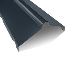 Pack De 2 Demi-faîtière À Boudin Crantée 2100 Mm Axel | Gris Anthracite | Ral 7016 - Bricoman