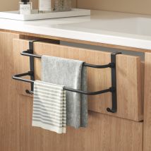 Emke Porte Serviette Salle De Bain 2 Étages Porte Serviette Radiateur, Noir, Porte Serviette Mural - Bricoman