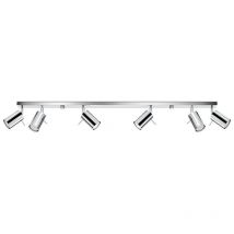Plafonnier Spot Orientable Inox Pour 6 Ampoules Gu10 - Silamp - Bricoman