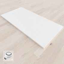 Baya Receveur De Douche 80 X 180 Cm Blanc Extra-plat Aspect Pierre + Bonde Incluse - Bricoman