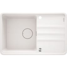 Lavello Cucina In Granito Colore Bianco Alabastro 78 X 50 Cm Con Gocciolatoio Deante Momi Zkm_a113 - Blanc - Bricoman