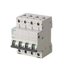 Disjoncteur Tétrapolaire Siemens, 10a, Courbe C, 440v, 6 Ka, Ip20, 20 000 Cycles, Installation Triphasée - Bricoman