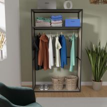 Portant Vêtements Bois Et Métal Oslo Réversible L110x H184,5 Cm - Bricoman