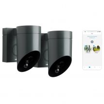 Lot De 2 Caméras De Surveillance Somfy Extérieure Ip Wifi, Gris - Bricoman