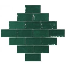 Carrelage Zellige Alicante Vert Brillant 7.5x15 Cm - Bricoman