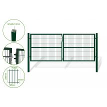 Portail Battant Grillagé 3m Razo H.120cm Vert - Bricoman