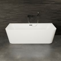 Baignoire Ilot Mint 180 Blanche 180 X81 X57 Cm, By Spalina - Bricoman